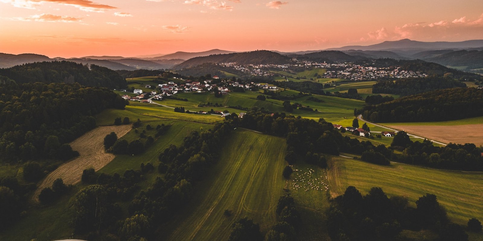 Blick über den Bayerischen Wald bei Hauzenberg